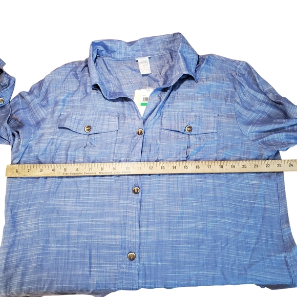 Dotti Lightweight Tunic / Cover-Up. Blue. LG. H100 - Picture 6 of 9